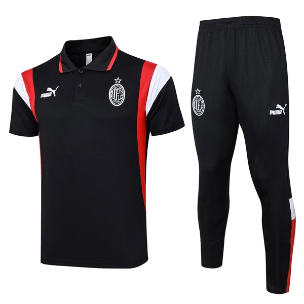 Polo AC Milan Conjunto Completo 2024 Negro